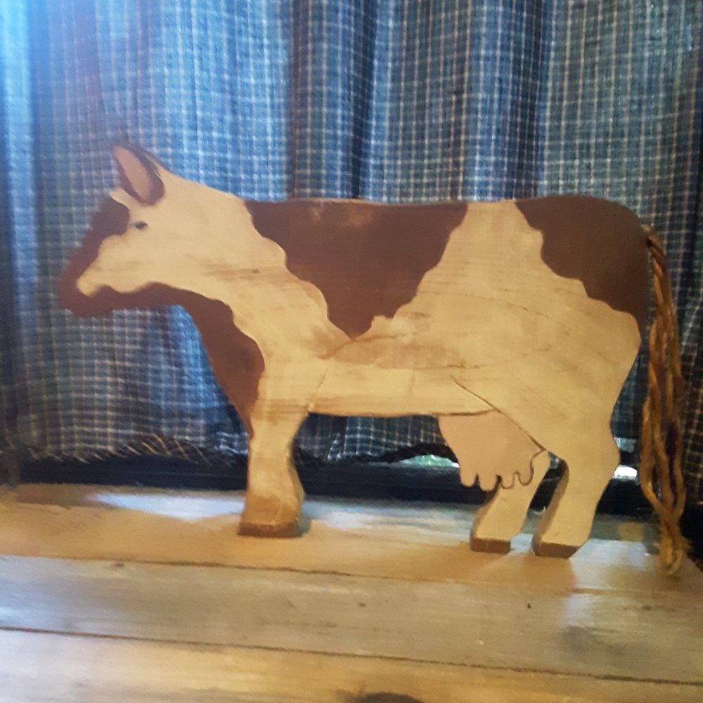 Solid Wood Cow